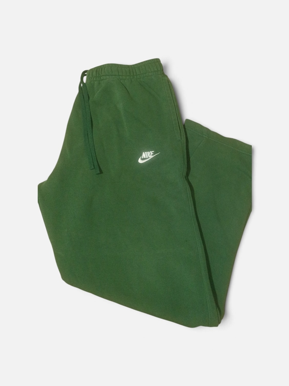 Nike Men’s Forest Green Fleece Joggers with White Swoosh